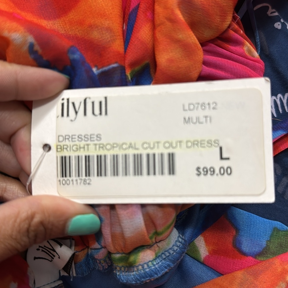 Lilyful beautiful dress Vibrant Multicolor - Picture 3 of 4